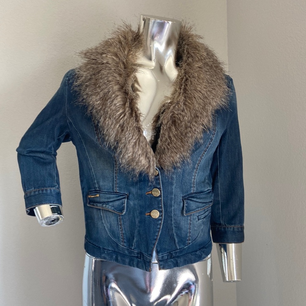 ❌SOLD❌ ONLY Jeans Denim Jacket With Faux Fur Collar